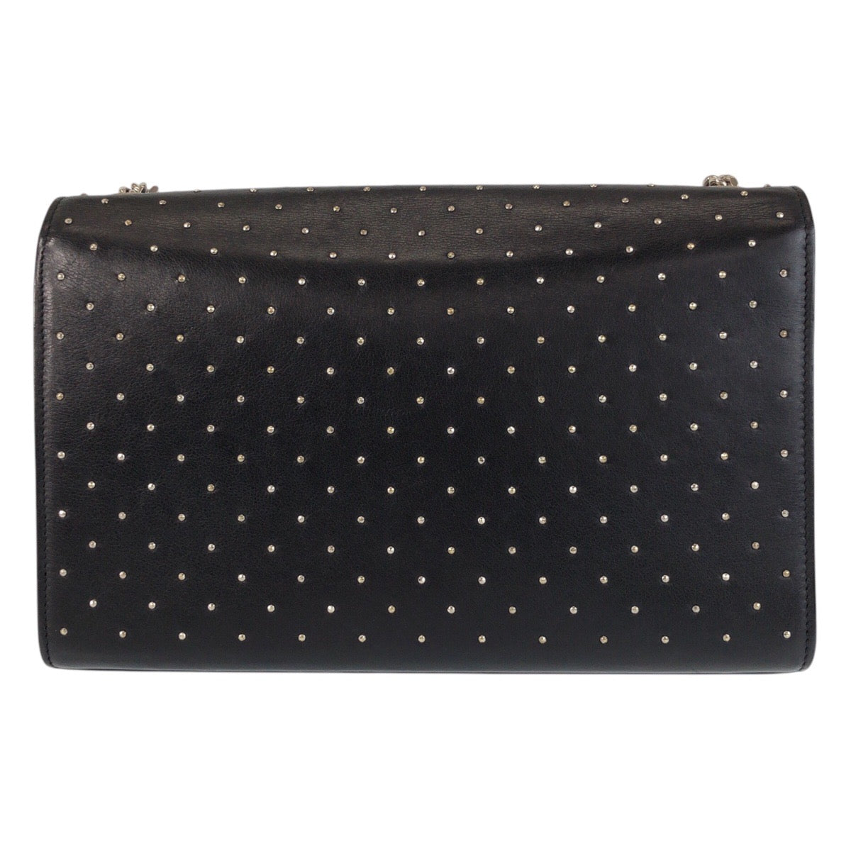 13942
SAINT LAURENT PARIS サンローランパリ YSL クラシック ケイト スタッズ ブラック 黒 シルバー金具 レザー 斜め掛け ショルダーバッグ  レディース