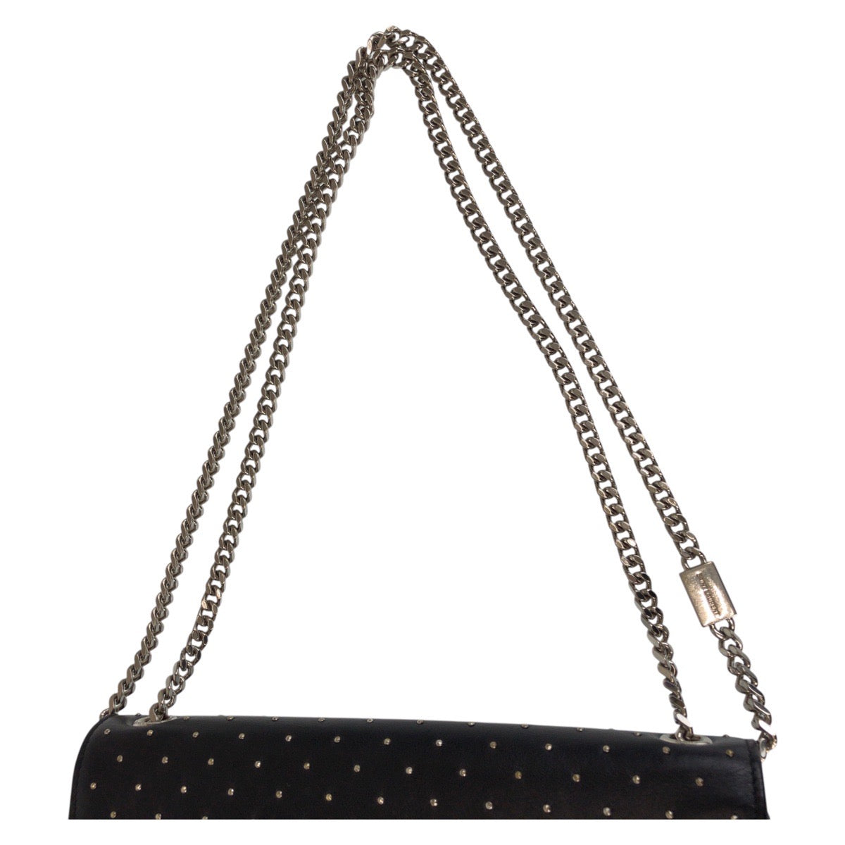 13942
SAINT LAURENT PARIS サンローランパリ YSL クラシック ケイト スタッズ ブラック 黒 シルバー金具 レザー 斜め掛け ショルダーバッグ  レディース