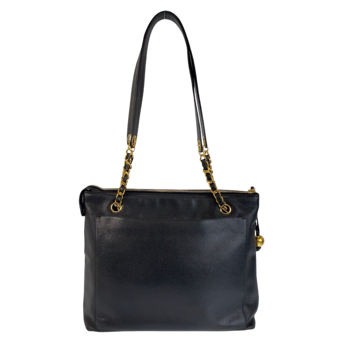 13944
CHANEL シャネル ココマーク ターンロック ブラック 黒 ゴールド金具 キャビアスキン ショルダーバッグ トートバッグ  レディース