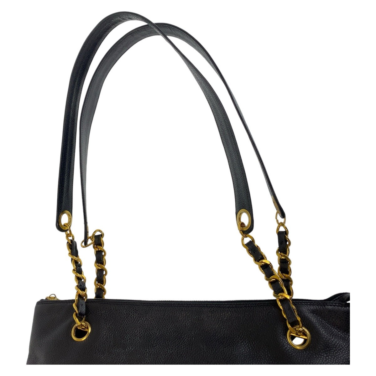 13944
CHANEL シャネル ココマーク ターンロック ブラック 黒 ゴールド金具 キャビアスキン ショルダーバッグ トートバッグ  レディース