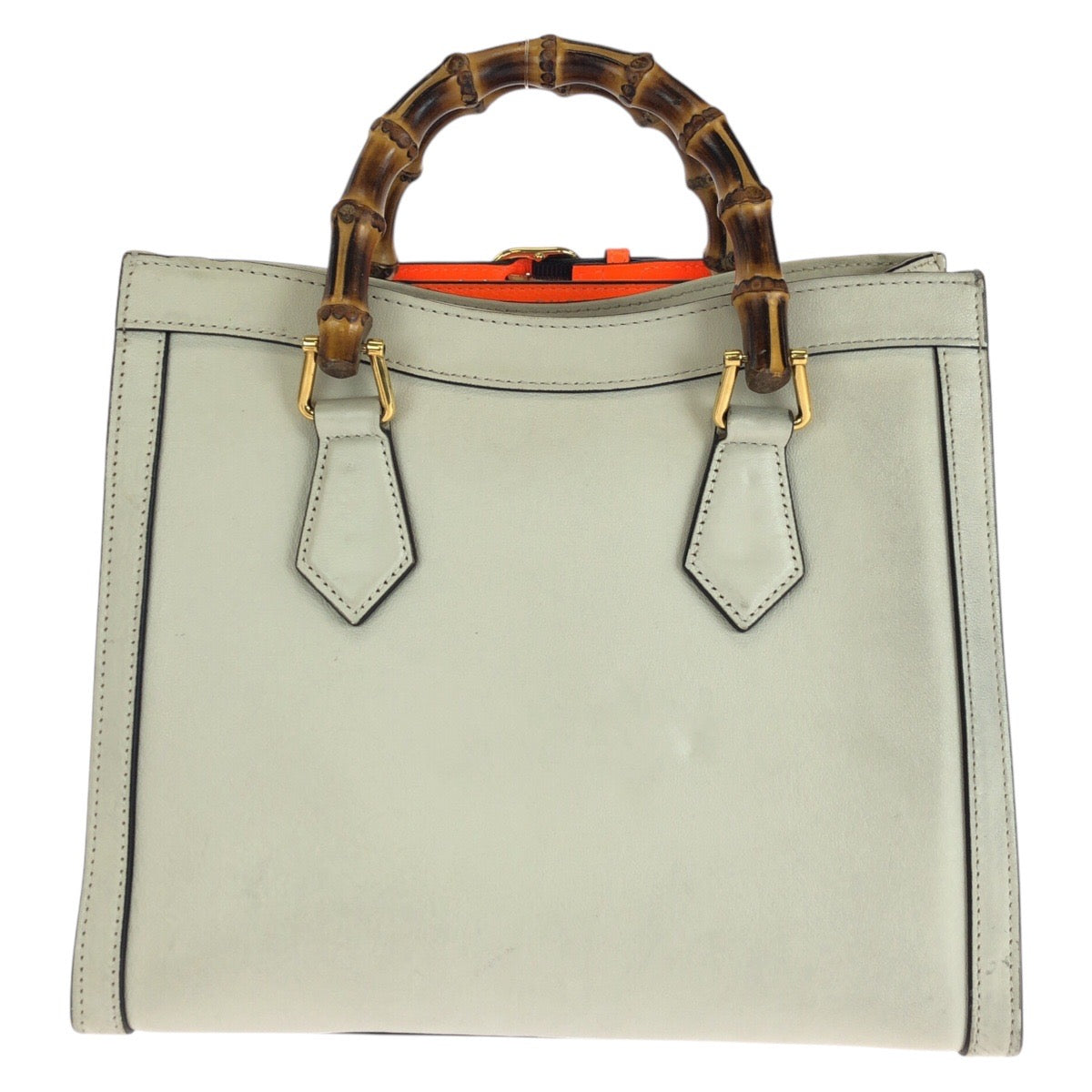14462
GUCCI グッチ バンブー ダイアナ スモール ホワイト ゴールド金具 レザー 660195 トートバッグ ショルダーバッグ 2way  レディース