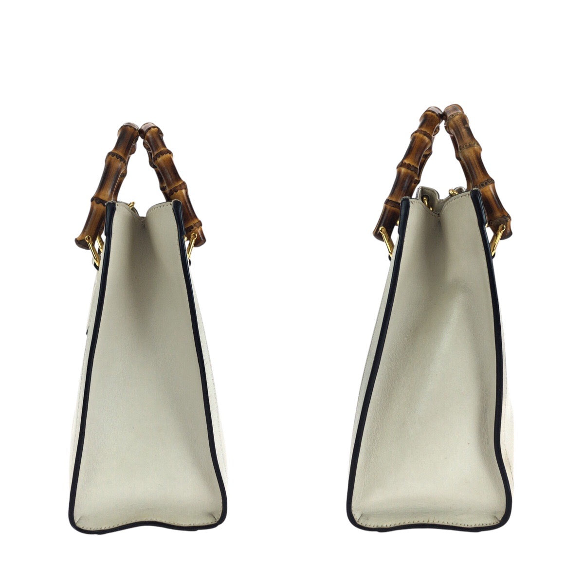 14462
GUCCI グッチ バンブー ダイアナ スモール ホワイト ゴールド金具 レザー 660195 トートバッグ ショルダーバッグ 2way  レディース