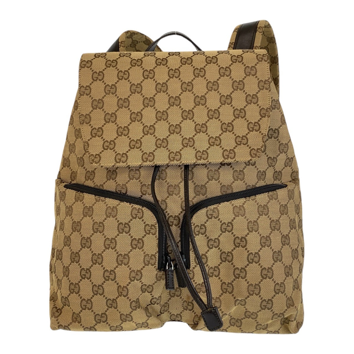 14463
GUCCI グッチ ベージュ ブラウン GGキャンバス / レザー 003 0238 リュック バックパック  レディース