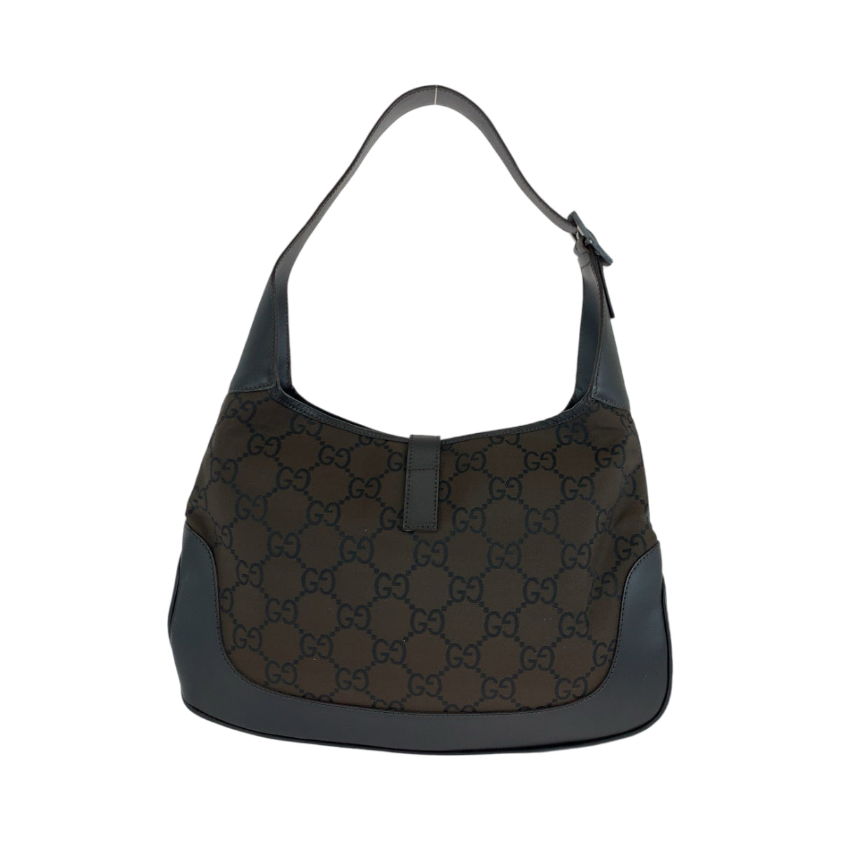 13946
GUCCI グッチ ジャッキー ブラウン ブラック シルバー金具 GGキャンバス 001 3306 ホーボー ショルダーバッグ 肩掛け  レディース