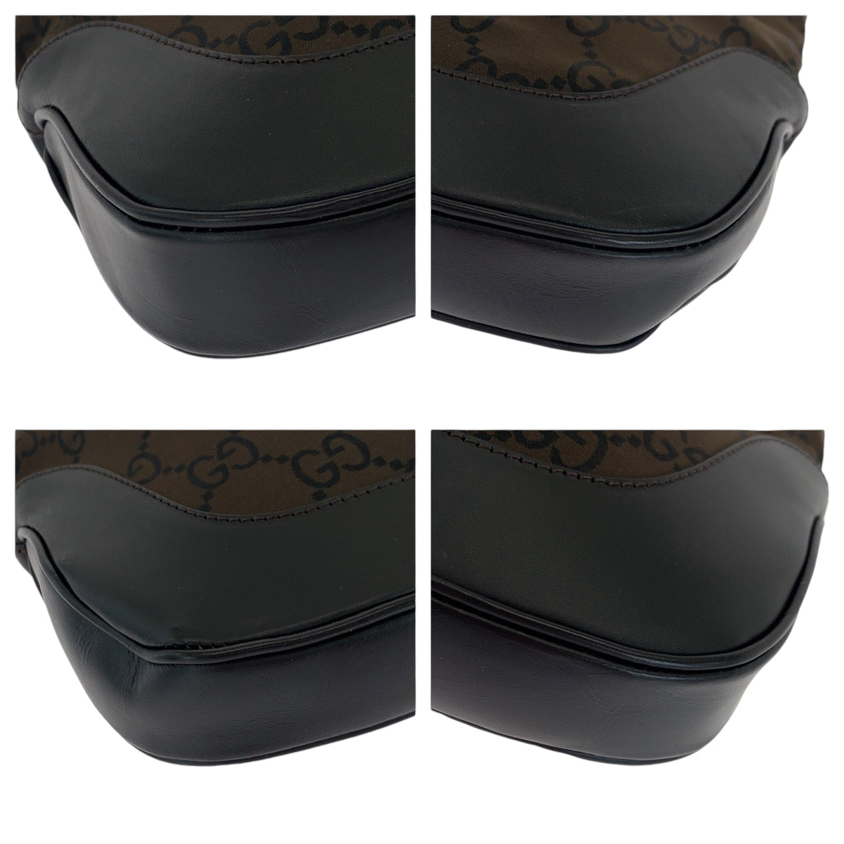 13946
GUCCI グッチ ジャッキー ブラウン ブラック シルバー金具 GGキャンバス 001 3306 ホーボー ショルダーバッグ 肩掛け  レディース