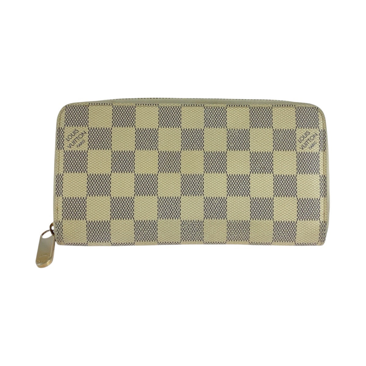 13948
LOUIS VUITTON ルイヴィトン ダミエ アズール ジッピーウォレット アイボリー ゴールド金具 PVC N60019 ロングウォレット  レディース