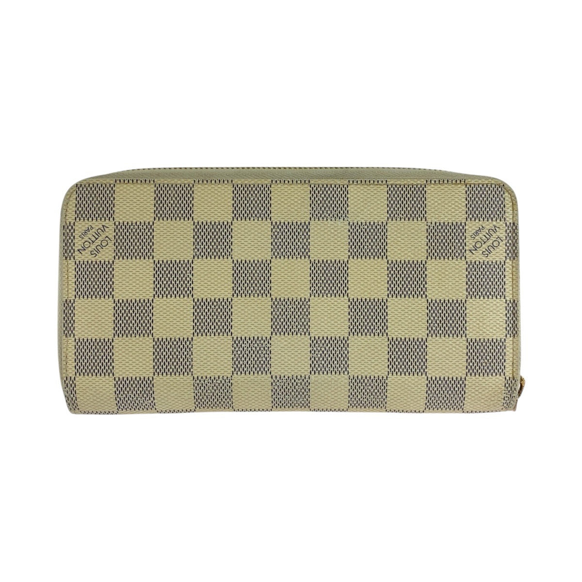 13948
LOUIS VUITTON ルイヴィトン ダミエ アズール ジッピーウォレット アイボリー ゴールド金具 PVC N60019 ロングウォレット  レディース