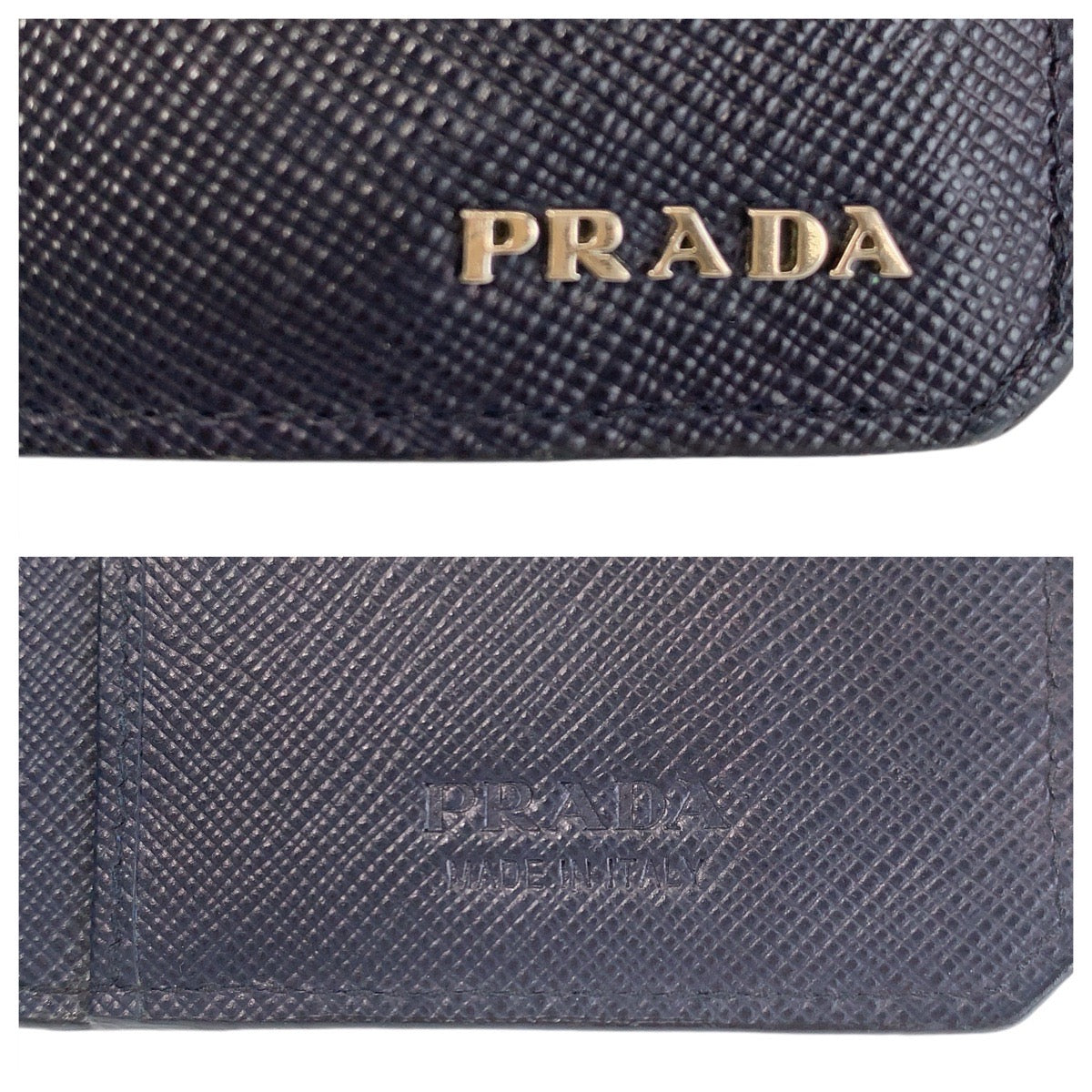 13949
PRADA プラダ サフィアーノ ブラック 黒 シルバー金具 レザー 長財布 ロングウォレット  メンズ