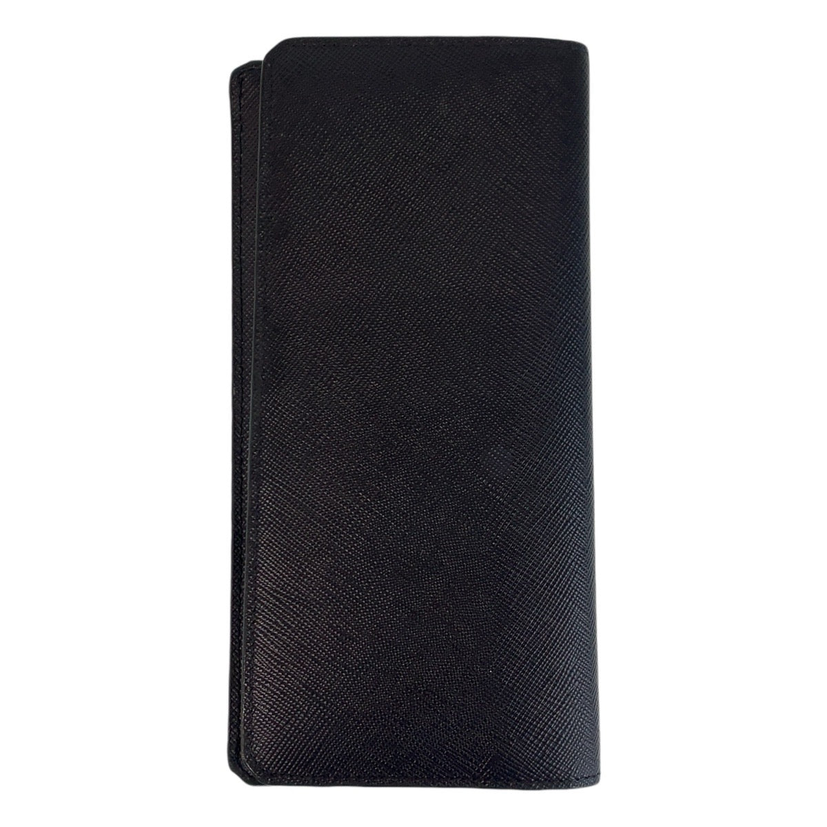 13949
PRADA プラダ サフィアーノ ブラック 黒 シルバー金具 レザー 長財布 ロングウォレット  メンズ