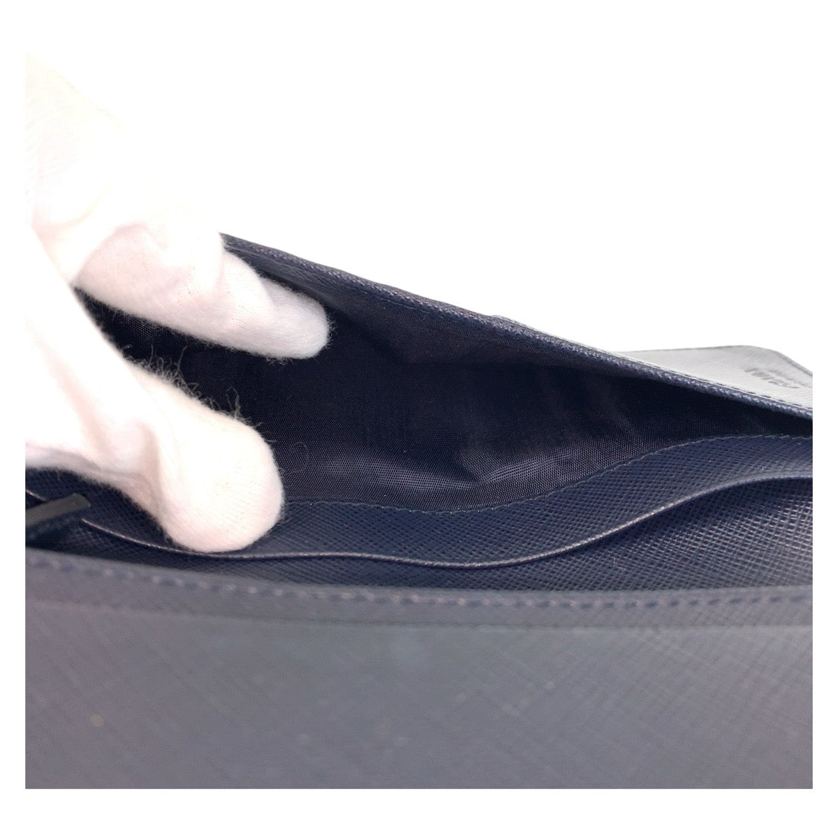 13949
PRADA プラダ サフィアーノ ブラック 黒 シルバー金具 レザー 長財布 ロングウォレット  メンズ