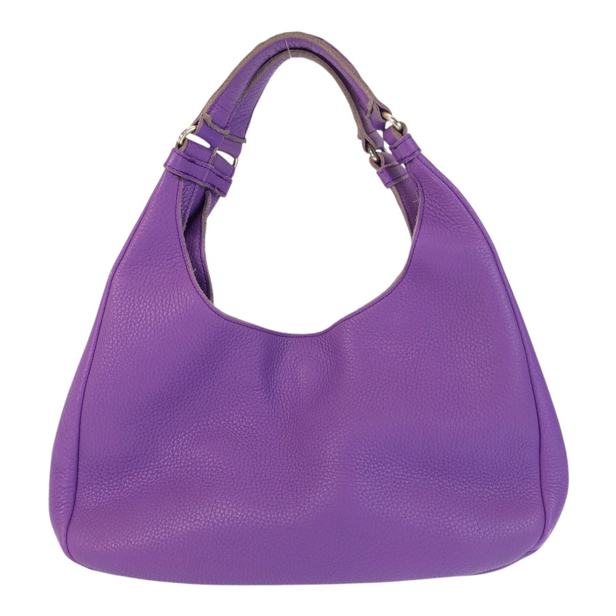 13951
BOTTEGAVENETA ボッテガヴェネタ イントレチャート ホーボー パープル シルバー金具 レザー ショルダーバッグ  レディース ABP48
