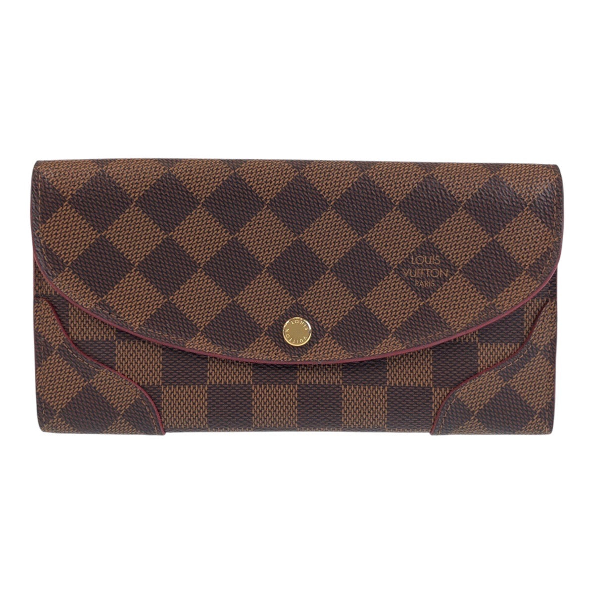 13952
LOUIS VUITTON ルイヴィトン ダミエ エベヌ ポルトフォイユ カイサ ブラウン ゴールド金具 PVC N61221 長財布 ロングウォレット  レディース
