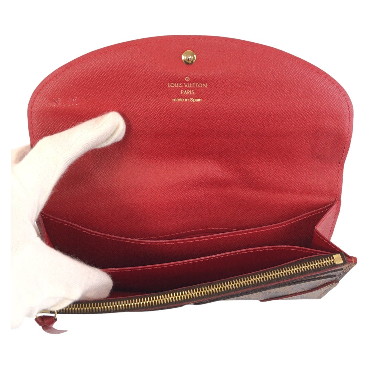 13952
LOUIS VUITTON ルイヴィトン ダミエ エベヌ ポルトフォイユ カイサ ブラウン ゴールド金具 PVC N61221 長財布 ロングウォレット  レディース