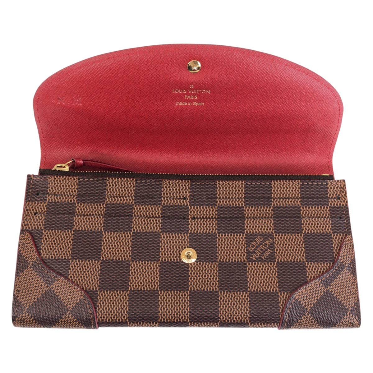 13952
LOUIS VUITTON ルイヴィトン ダミエ エベヌ ポルトフォイユ カイサ ブラウン ゴールド金具 PVC N61221 長財布 ロングウォレット  レディース