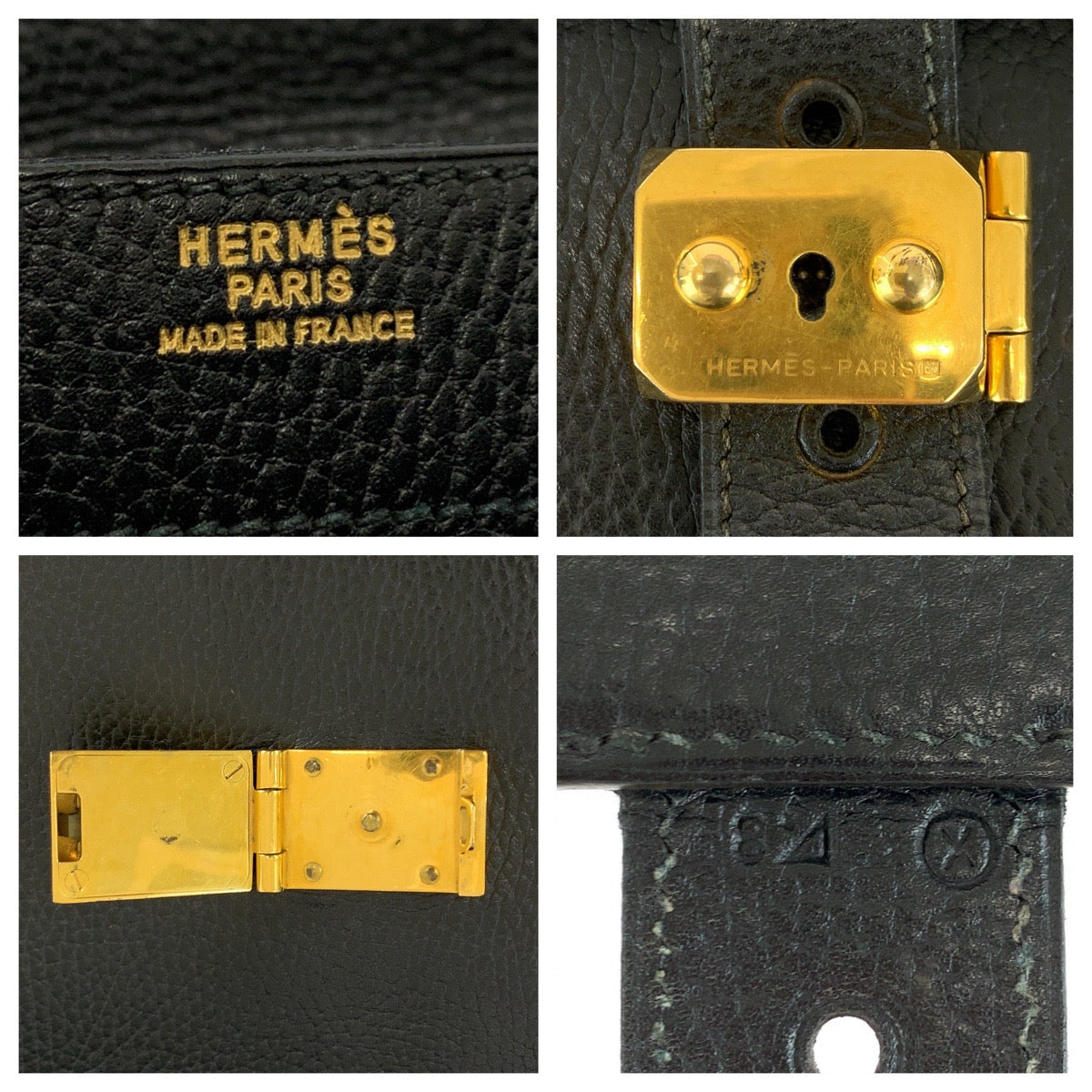 13953
HERMES エルメス ヴィンテージ サックアデペッシュ38 ブラック 黒 ゴールド金具 アルデンヌ ビジネスバッグ ブリーフケース ○X刻印  メンズ