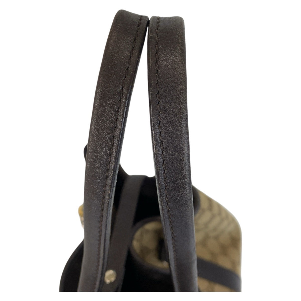 14468
GUCCI グッチ ベージュ ブラウン GGキャンバス / レザー 232957 トートバッグ ショルダーバッグ  レディース