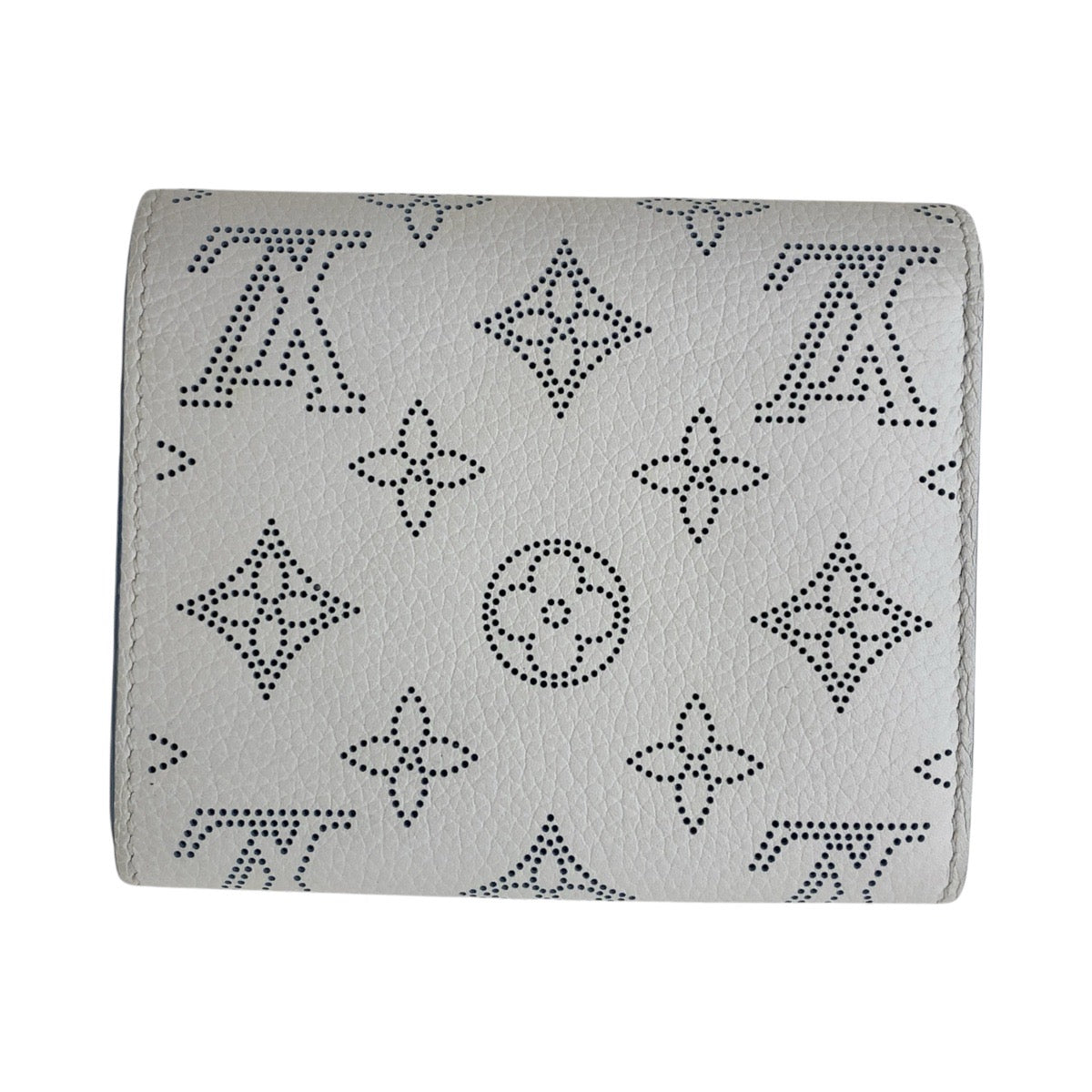 13957
LOUIS VUITTON ルイヴィトン マヒナ ポルトフォイユ イリス コンパクト ホワイト ブルー シルバー金具 レザー M69213 折財布 コンパクトウォレット  レディース