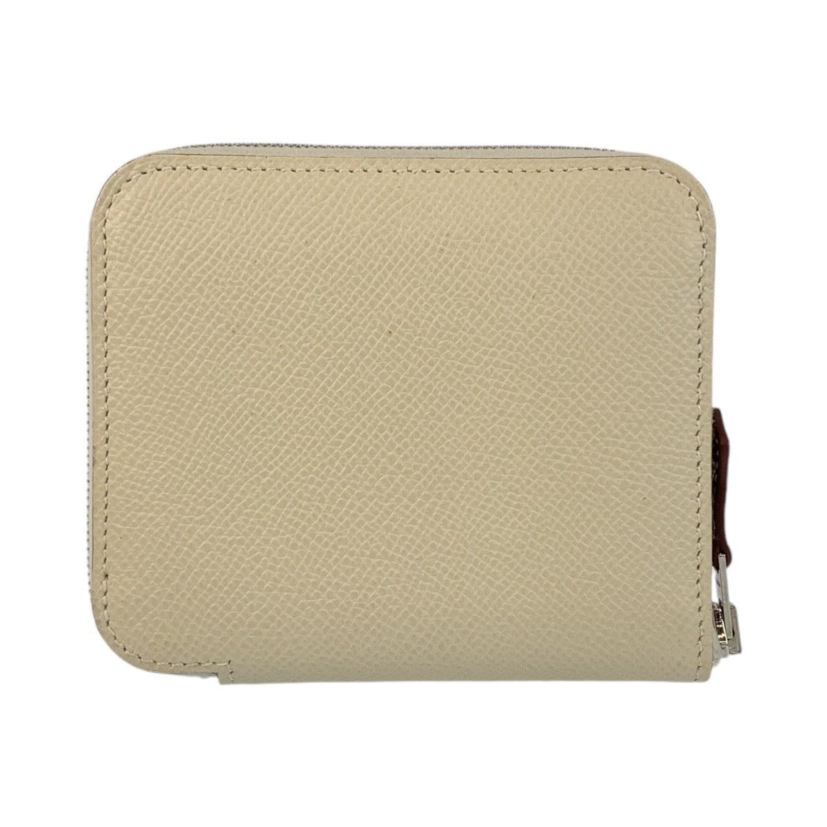 15674
HERMES エルメス アザップ シルクイン コンパクト クレ ホワイト モーヴ シルバー金具 ヴォーエプソン / シルク 折財布 コンパクトウォレット s刻印  レディース