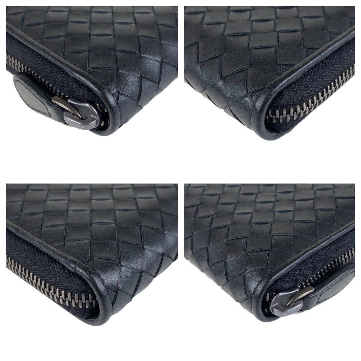 13960
BOTTEGAVENETA ボッテガヴェネタ イントレチャート ブラック 黒 レザー 長財布 ロングウォレット  メンズ
