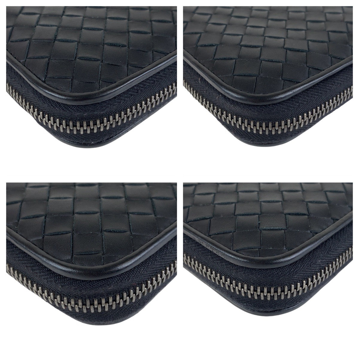 13960
BOTTEGAVENETA ボッテガヴェネタ イントレチャート ブラック 黒 レザー 長財布 ロングウォレット  メンズ