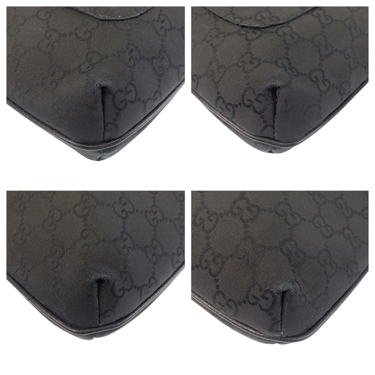 14473
GUCCI グッチ ブラック 黒 GGキャンバス / レザー 293572 斜め掛け ショルダーバッグ メッセンジャーバッグ  レディース