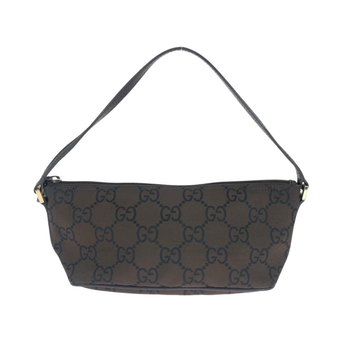 14474
GUCCI グッチ ブラウン シルバー金具 キャンバス 257300 ハンドバッグ アクセサリーポーチ  レディース