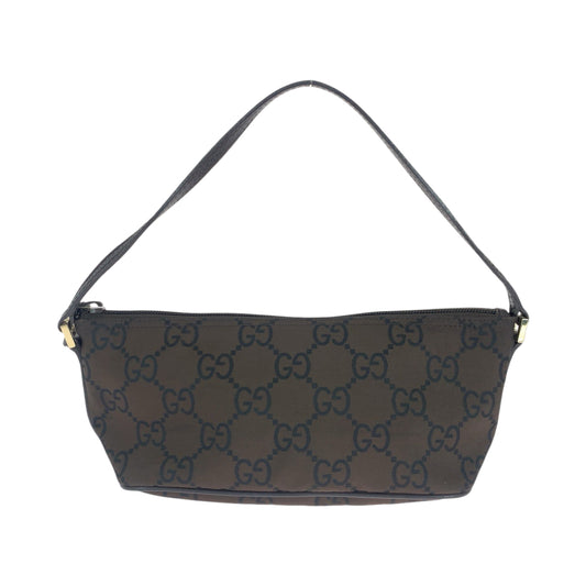 14474
GUCCI グッチ ブラウン シルバー金具 キャンバス 257300 ハンドバッグ アクセサリーポーチ  レディース