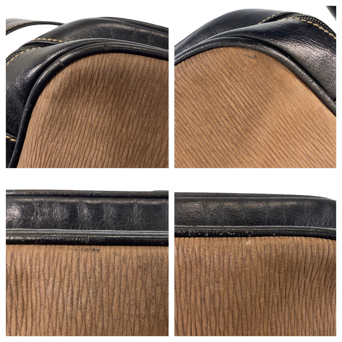 14475
LOEWE ロエベ ヴィンテージ ベラスケス ブラウン ブラック 黒 ゴールド金具 レザー 斜め掛け ショルダーバッグ メッセンジャーバッグ  レディース