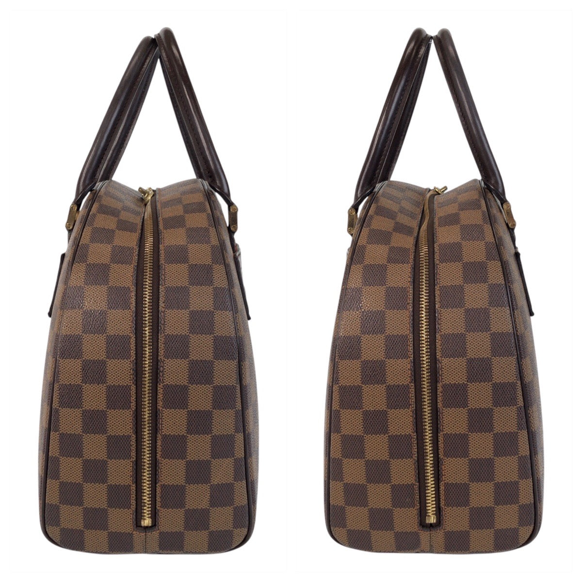 13962
LOUIS VUITTON ルイヴィトン ダミエ ノリータ ブラウン ゴールド金具 PVC / レザー N41455 ハンドバッグ ボストンバッグ  レディース ABP52