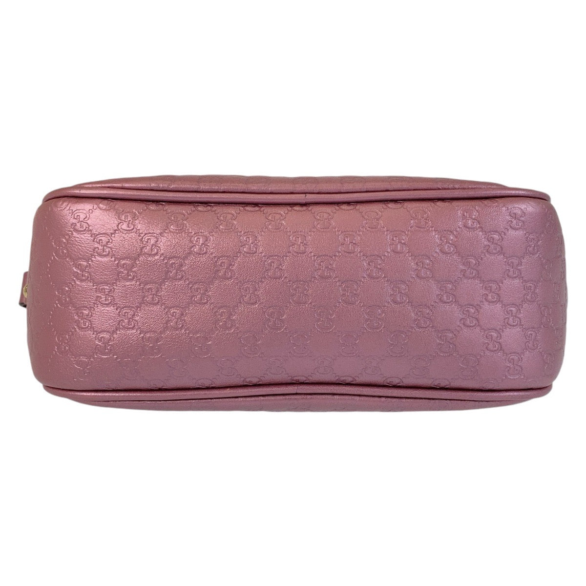 14476
GUCCI グッチ マイクログッチシマ メタリックピンク ゴールド金具 レザー 309538 斜め掛け ショルダーバッグ ポシェット  レディース