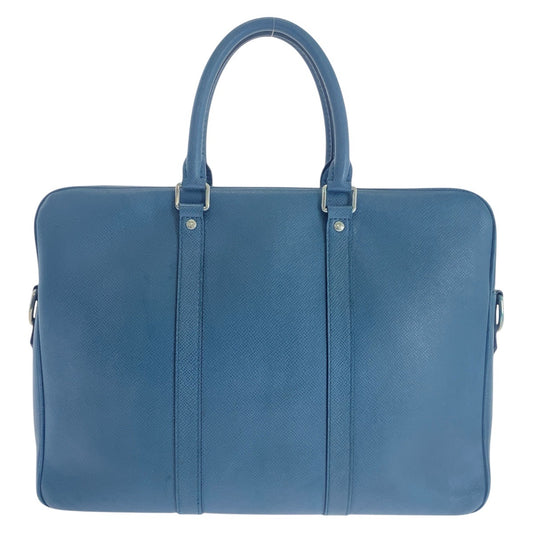 14477
LOUIS VUITTON ルイヴィトン タイガ ポルトドキュマンボワイヤージュ ブルー シルバー金具 タイガ M30639 ブリーフケース ビジネスバッグ  メンズ