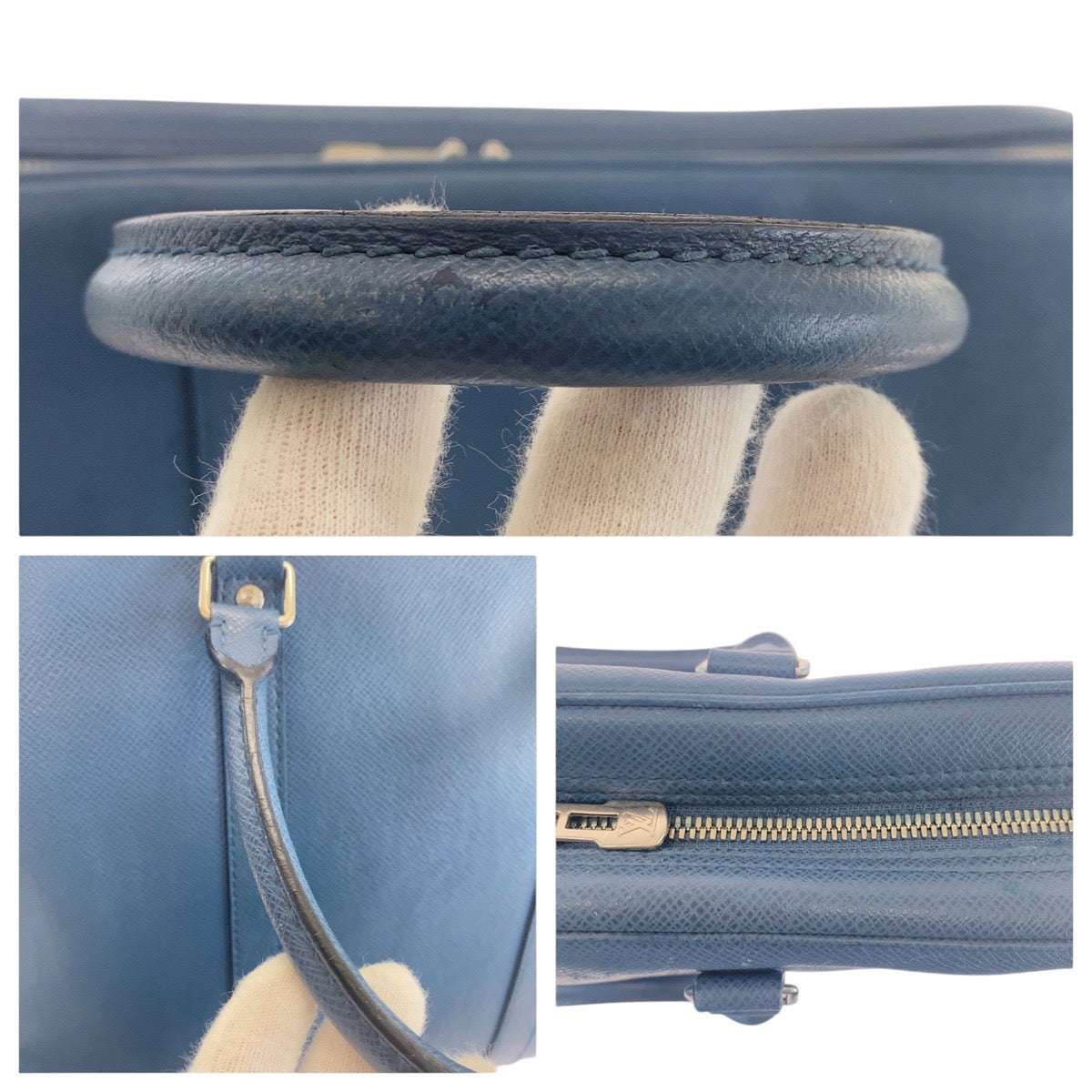 14477
LOUIS VUITTON ルイヴィトン タイガ ポルトドキュマンボワイヤージュ ブルー シルバー金具 タイガ M30639 ブリーフケース ビジネスバッグ  メンズ