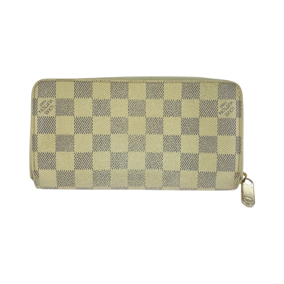 13965
LOUIS VUITTON ルイヴィトン ダミエ アズール ジッピーウォレット アイボリー シルバー金具 PVC N60019 長財布 ロングウォレット  レディース