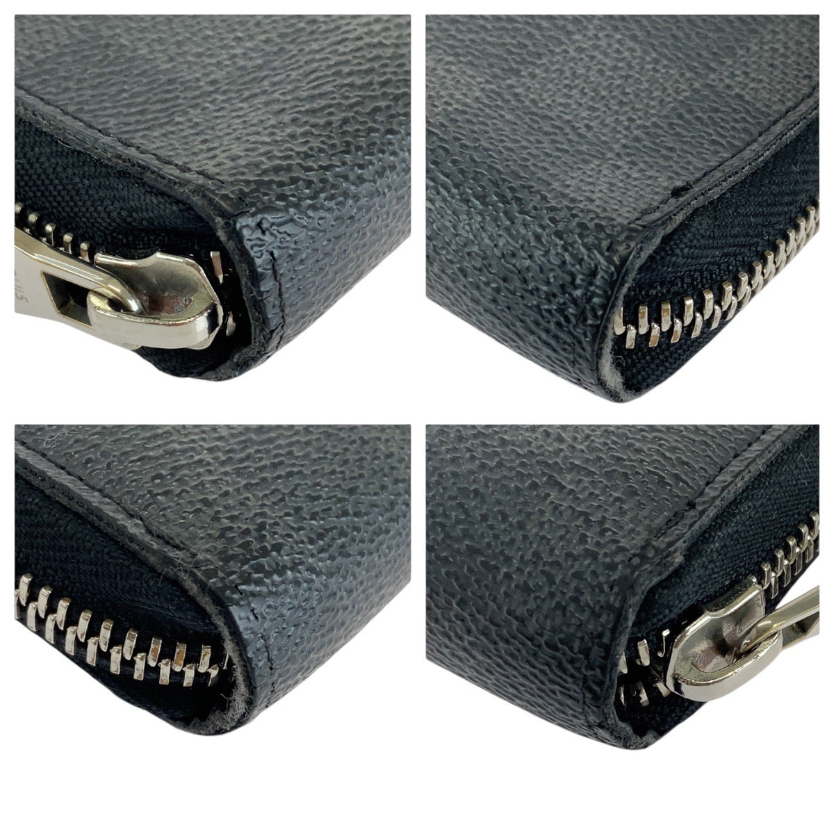 LOUIS VUITTON ルイヴィトン ダミエグラフィット ジッピーウォレット オーガナイザー ブラック 黒 シルバー金具 レザー N63077 長財布 ロングウォレット  メンズ