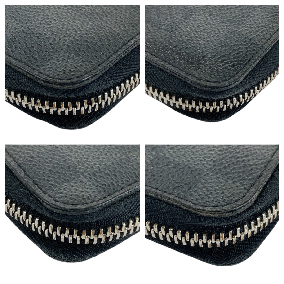 LOUIS VUITTON ルイヴィトン ダミエグラフィット ジッピーウォレット オーガナイザー ブラック 黒 シルバー金具 レザー N63077 長財布 ロングウォレット  メンズ