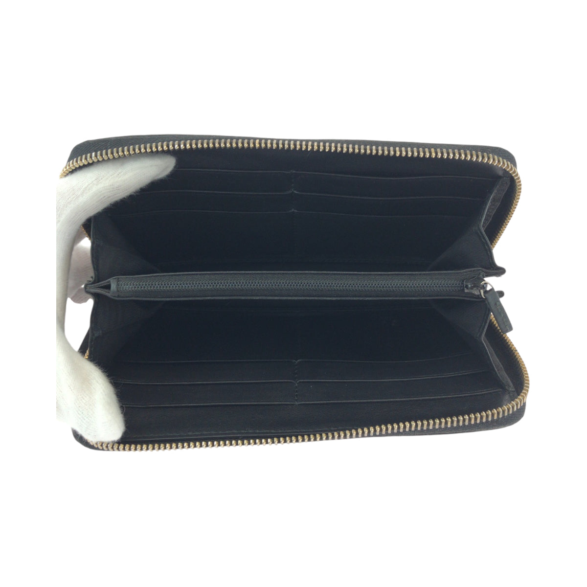 14481
GUCCI グッチ マイクログッチ ブラック 黒 シルバー金具 レザー 449891 長財布 ラウンドファスナー  メンズ