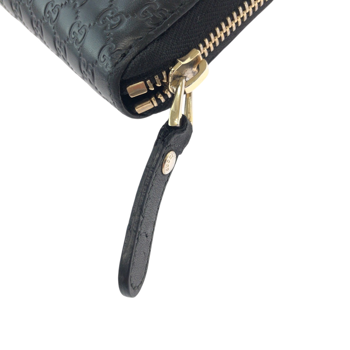 14481
GUCCI グッチ マイクログッチ ブラック 黒 シルバー金具 レザー 449891 長財布 ラウンドファスナー  メンズ