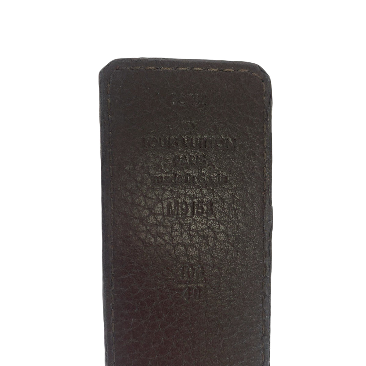 14482
LOUIS VUITTON ルイヴィトン サンチュール イニシアル 100cm/40inc ブルー ブラウン シルバー金具 レザー M9153 ベルト リバーシブル  メンズ