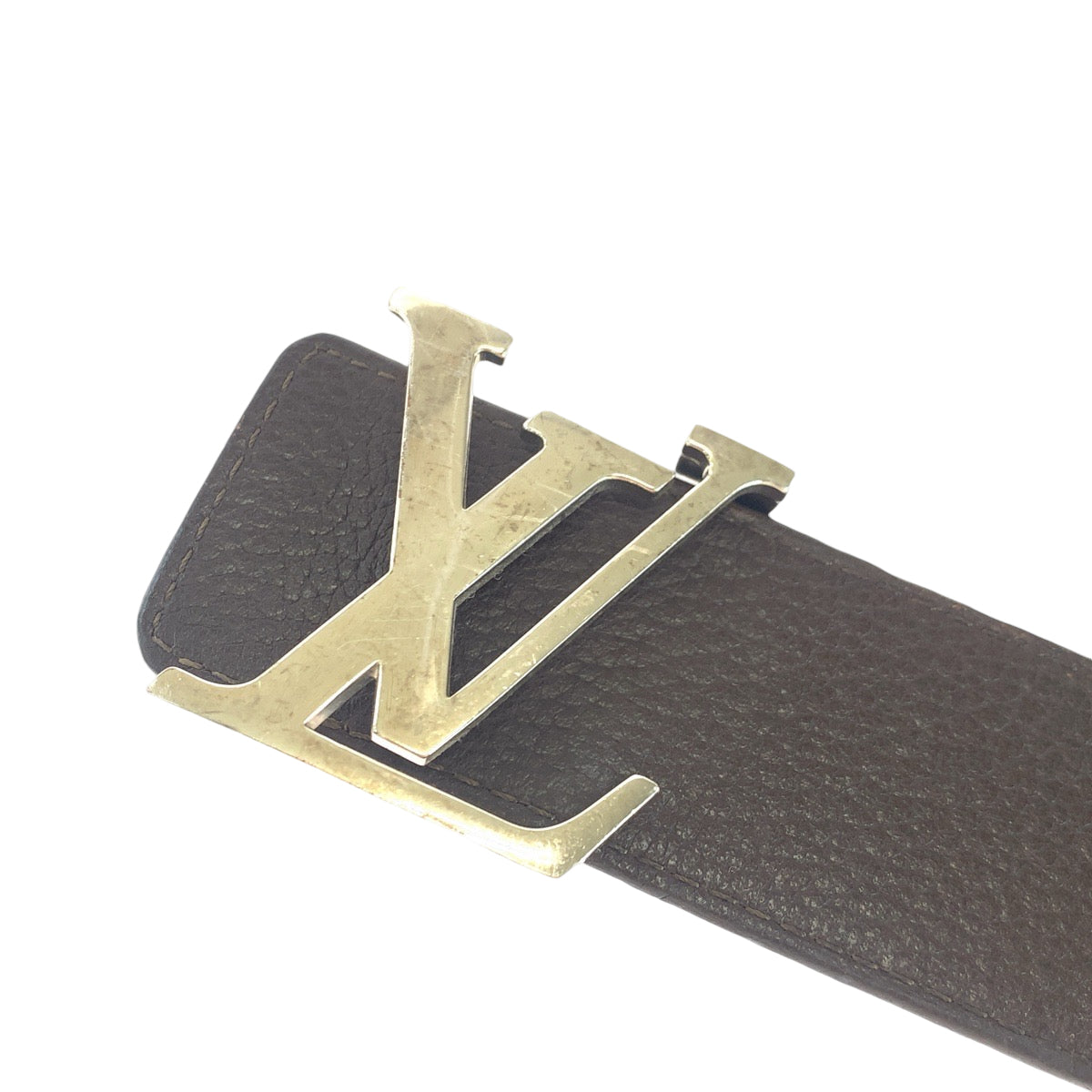 17973
LOUIS VUITTON ルイヴィトン サンチュール イニシアル 100cm/40inc ブルー ブラウン シルバー金具 レザー M9153 ベルト リバーシブル  メンズ AB38