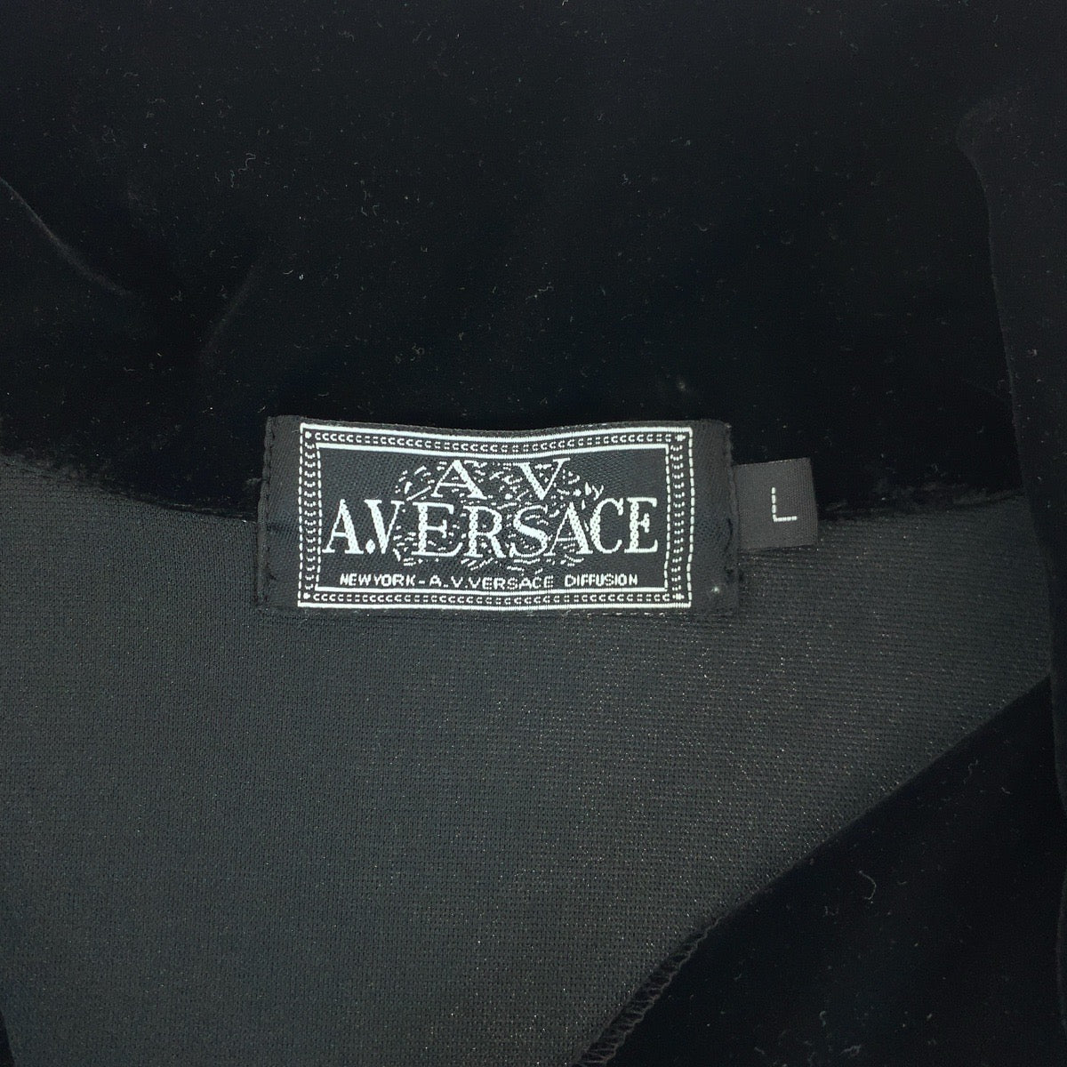 VERSACE ヴェルサーチ ヴィンテージ メデューサ ロゴ サイズL ブラック 黒 ゴールド ベロア セットアップ ジャージ  メンズ AB54