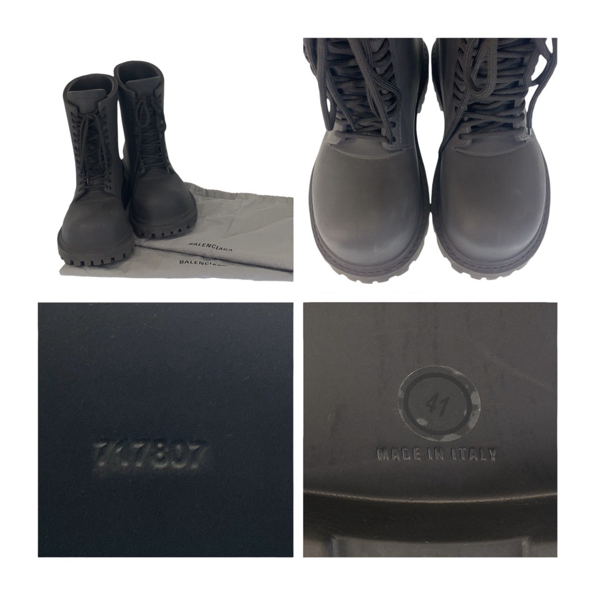 13972
BALENCIAGA バレンシアガ ステロイドブーツ サイズ表記41/27cm ブラック 黒 ラバー 717807 ブーツ  メンズ