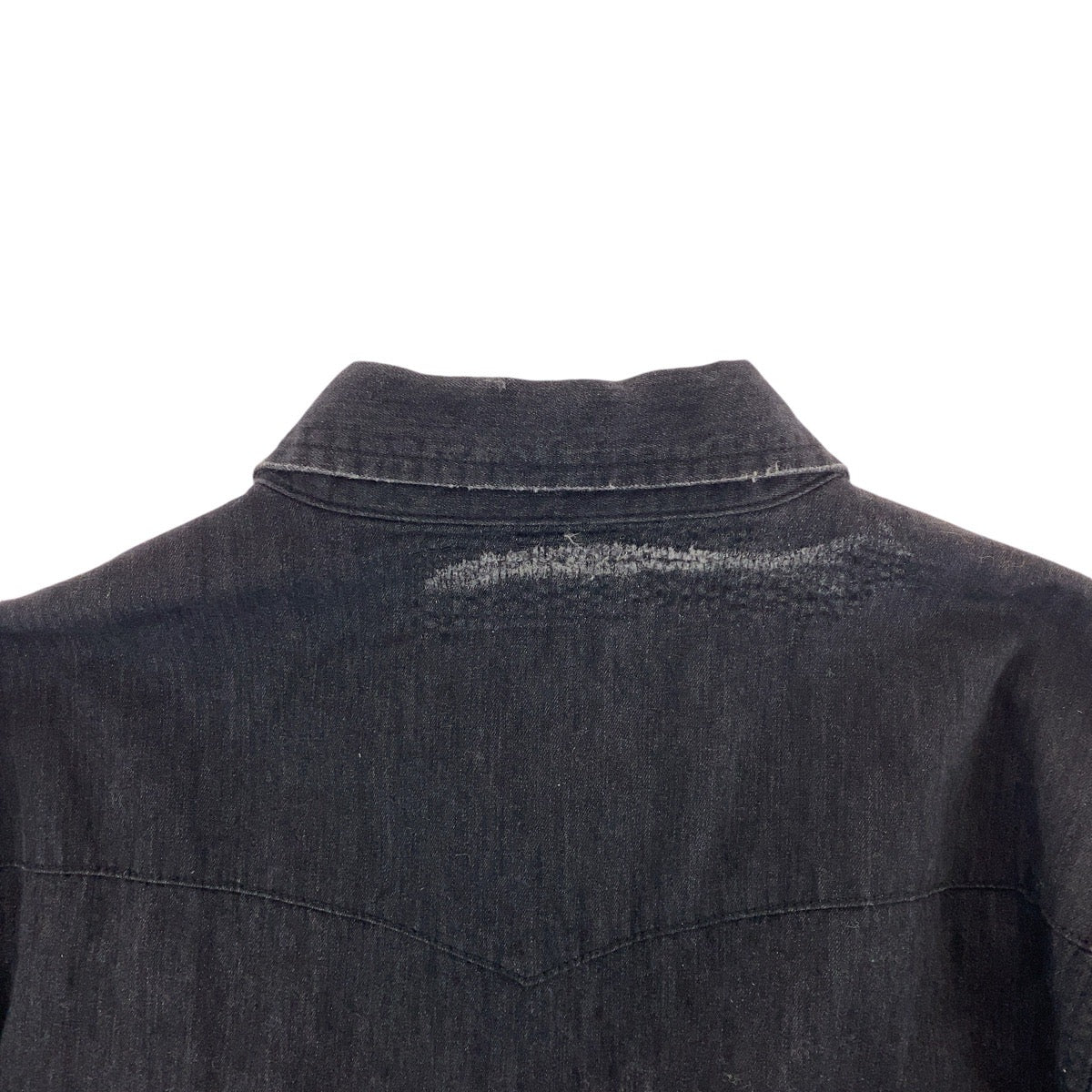 13976
SAINT LAURENT PARIS サンローランパリ ダメージ加工 サイズS ブラック 黒 コットンデニム DP66  417374  Y885L  1084 長袖シャツ  メンズ