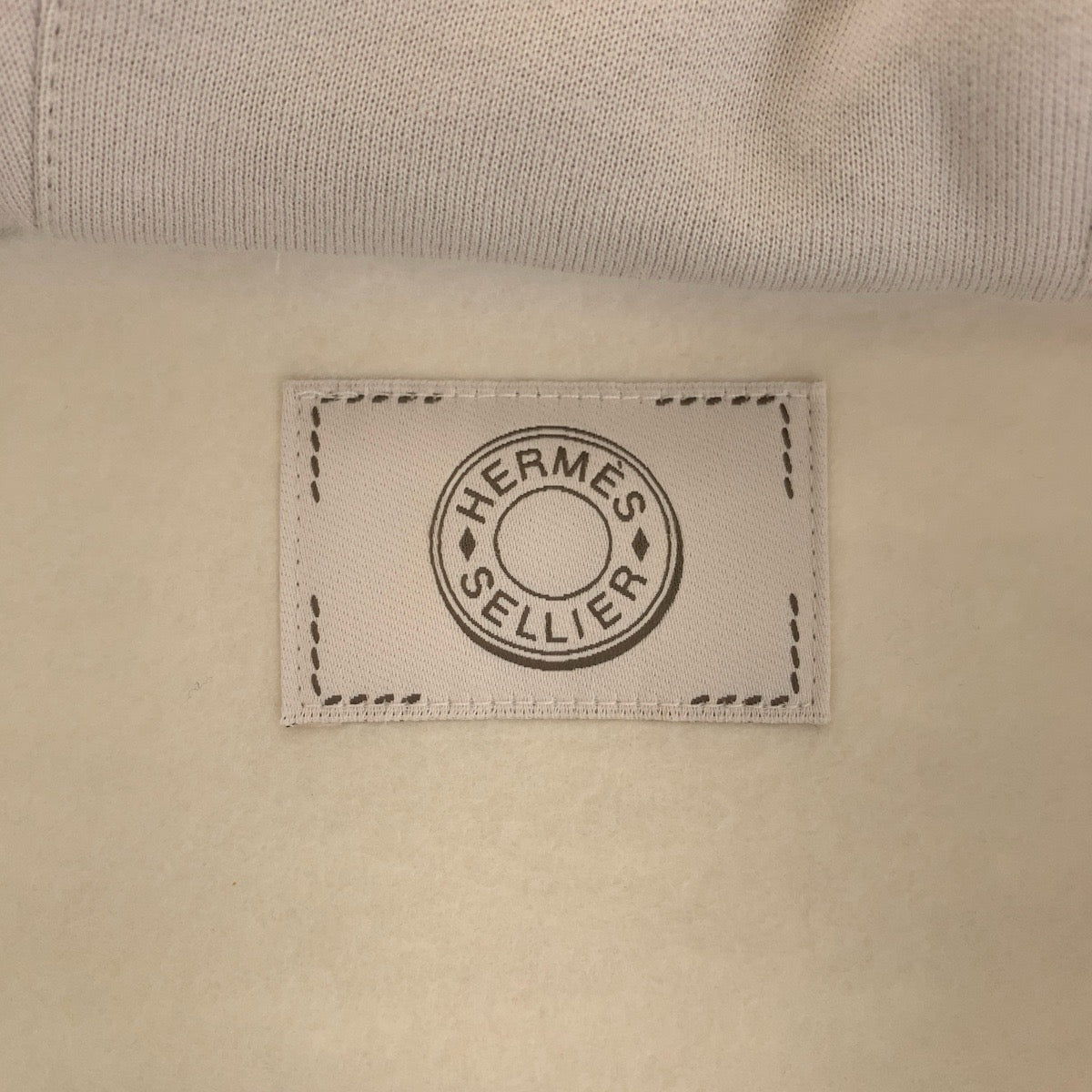 13982
HERMES エルメス エルメス フィット サイズL ベージュ コットン パーカー フーディ  レディース