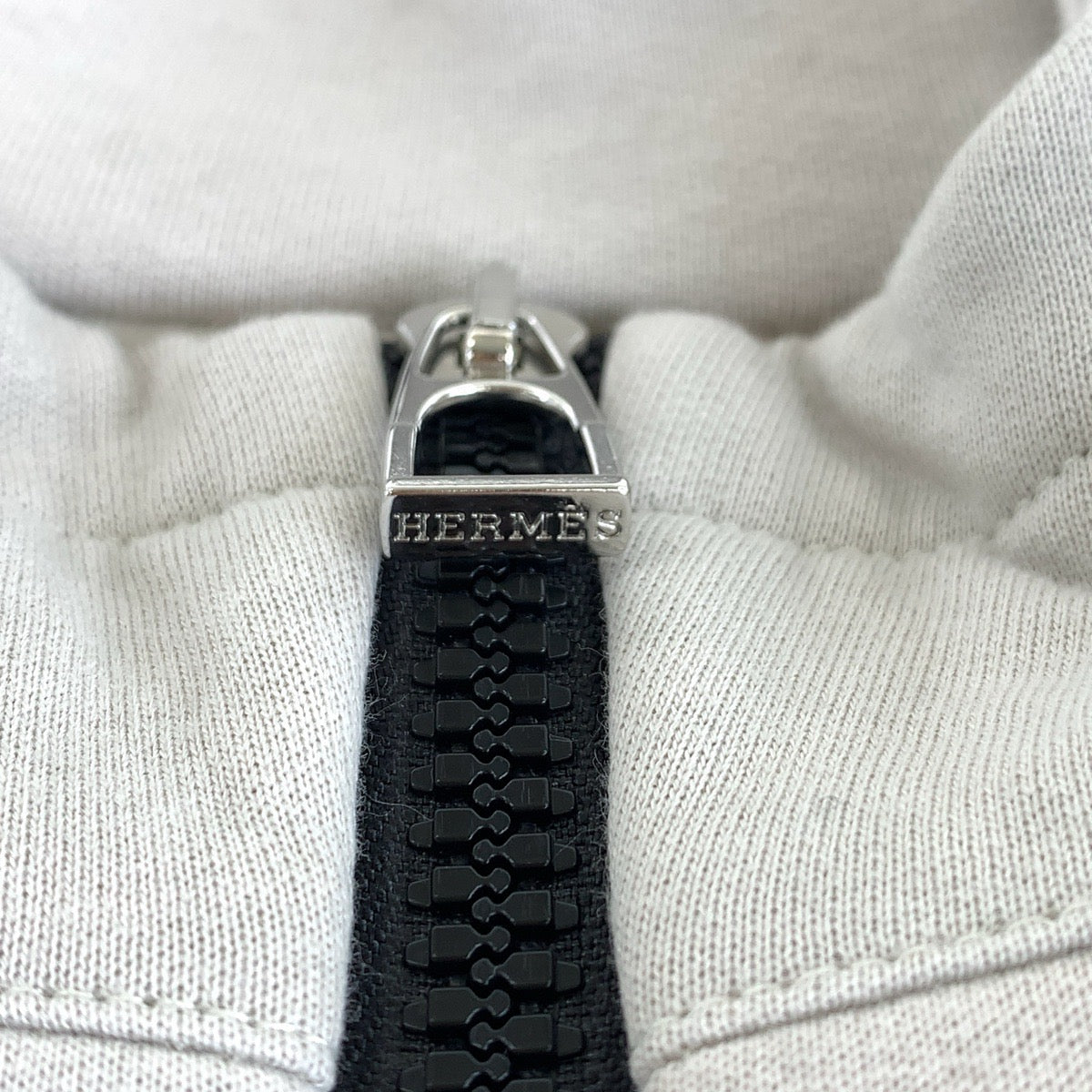 13982
HERMES エルメス エルメス フィット サイズL ベージュ コットン パーカー フーディ  レディース