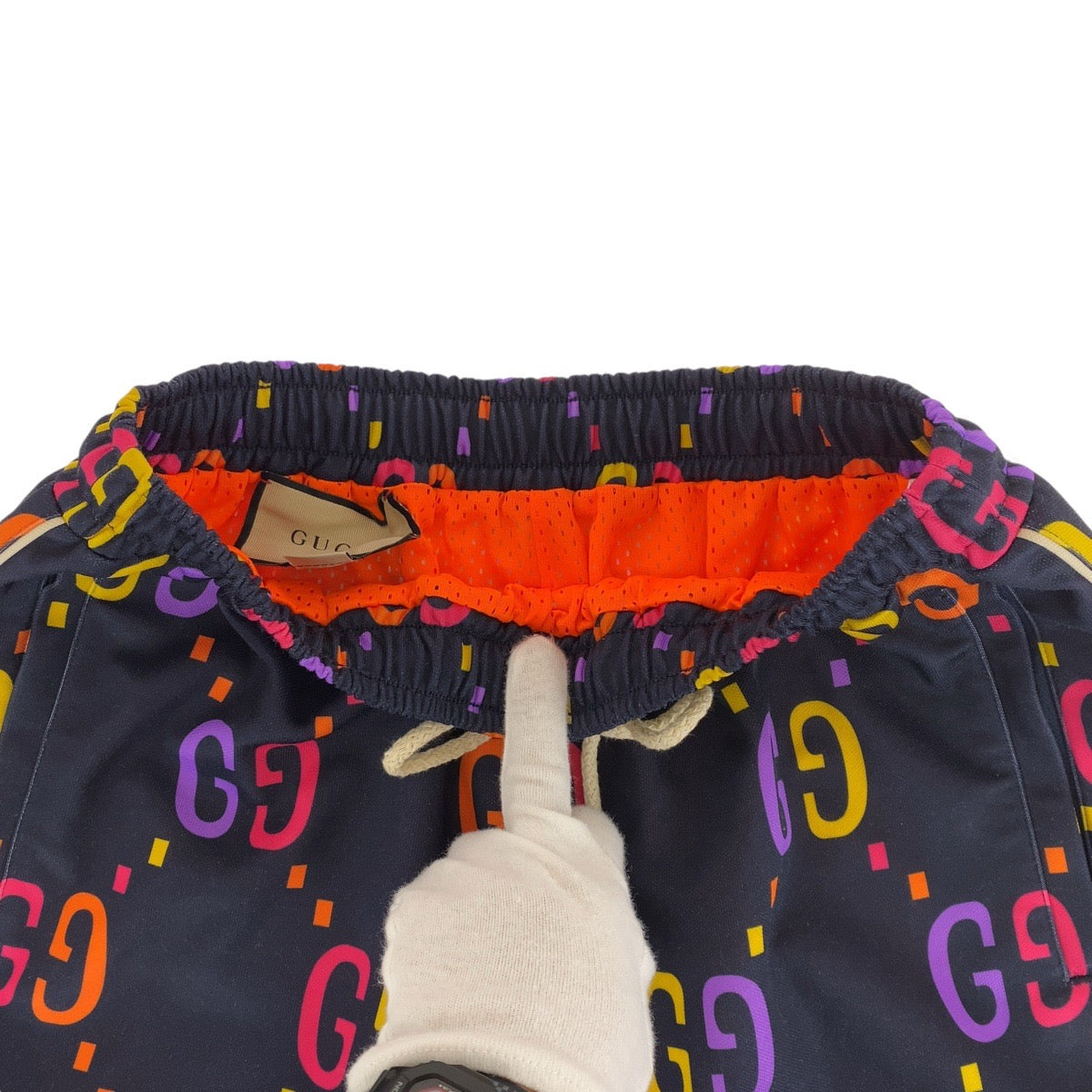 13983
GUCCI グッチ GG柄 サイズS ネイビー オレンジ ポリエステル / コットン 701630 ショートパンツ ハーフパンツ  メンズ
