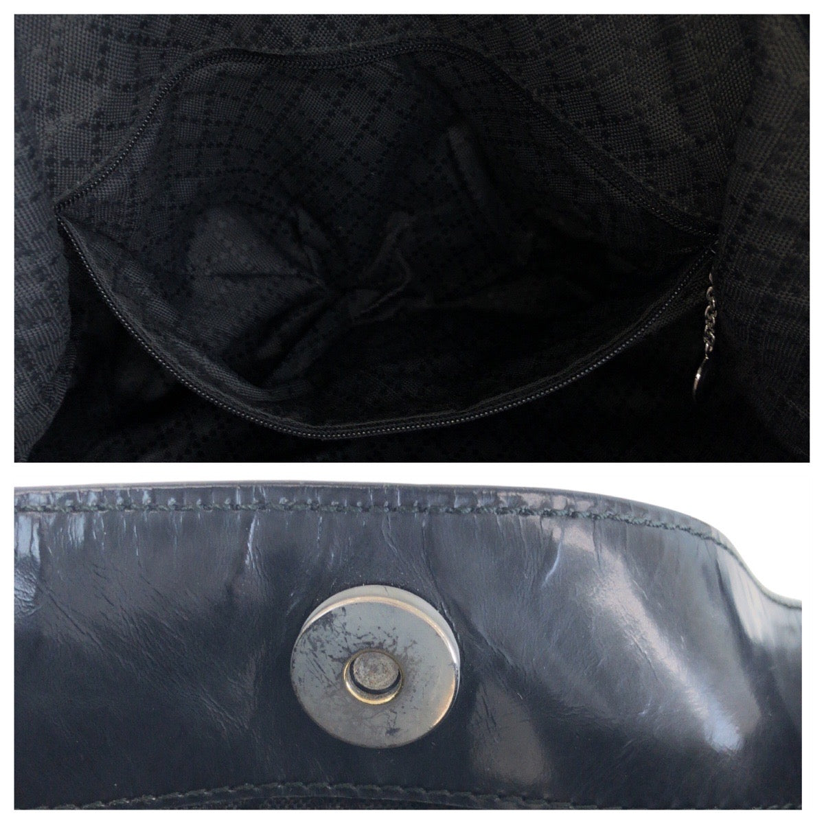 13985
GUCCI グッチ バンブー ブラック 黒 シルバー金具 ナイロン / バンブー 001 2058 1577 ショルダーバッグ  レディース