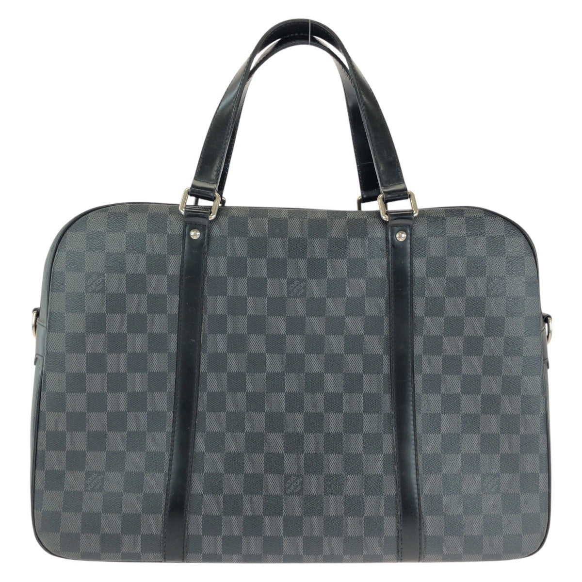 14487
LOUIS VUITTON ルイヴィトン ダミエ グラフィット ヨーン ブラック 黒 シルバー金具 PVC N48118 ビジネスバッグ ブリーフケース メンズ AB64