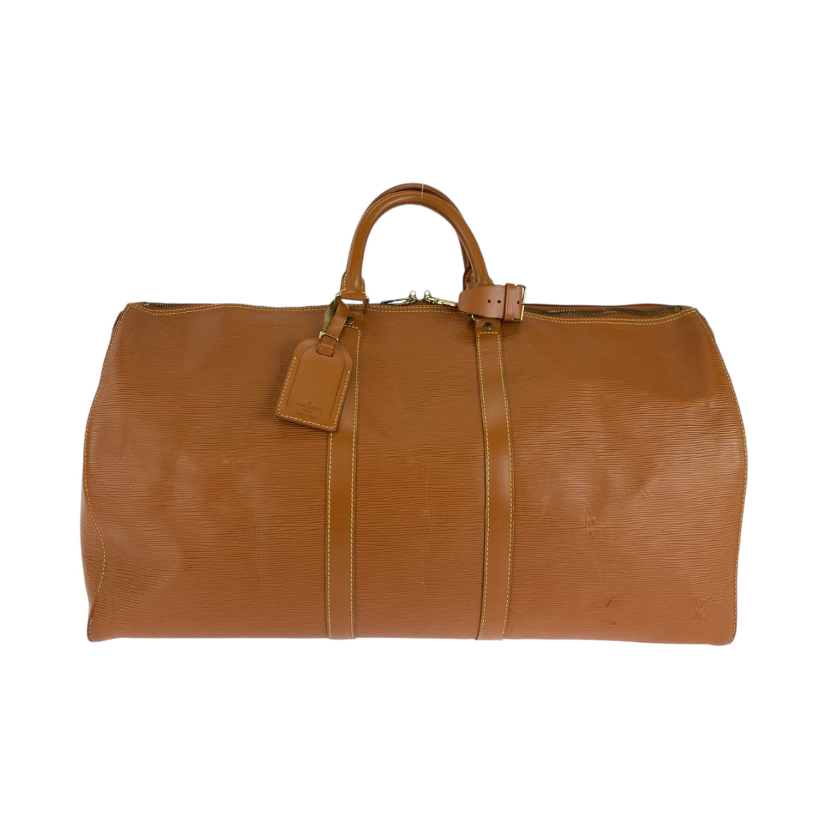 14489
LOUIS VUITTON ルイヴィトン エピ キーポル55 男女兼用 ブラウン ゴールド金具 エピレザー M42953 ボストンバッグ ハンドバッグ  メンズ