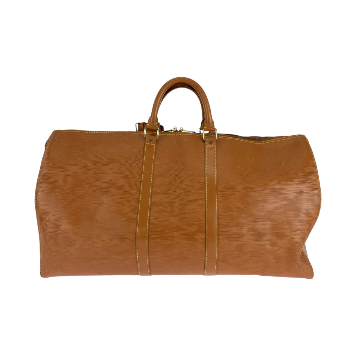 14489
LOUIS VUITTON ルイヴィトン エピ キーポル55 男女兼用 ブラウン ゴールド金具 エピレザー M42953 ボストンバッグ ハンドバッグ  メンズ
