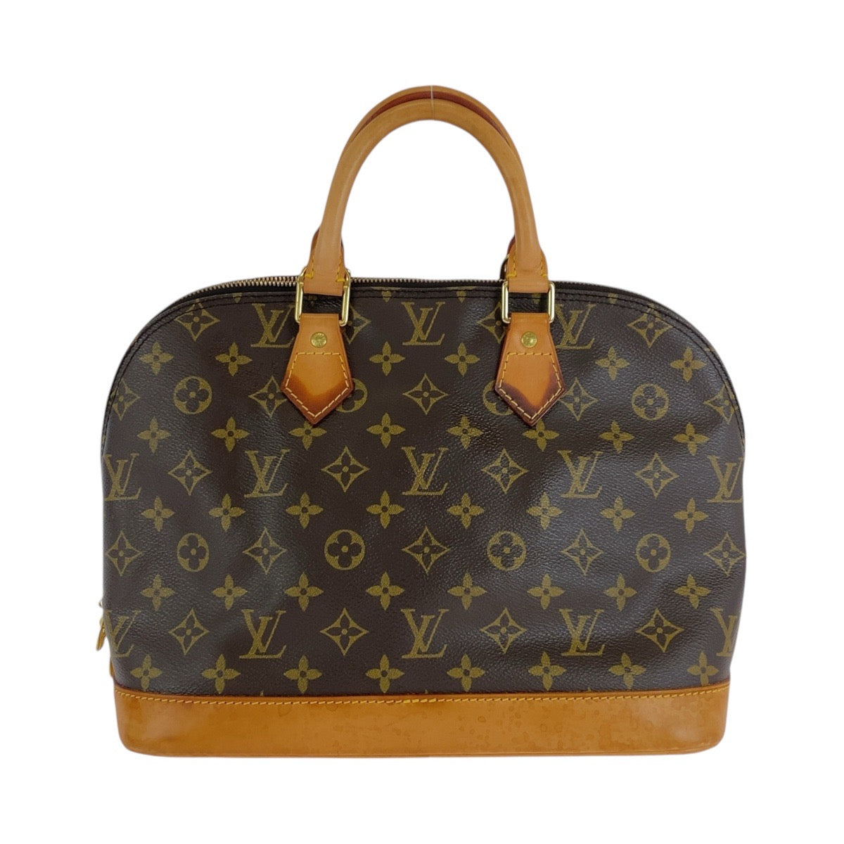 14490
LOUIS VUITTON ルイヴィトン モノグラム アルマPM ブラウン ゴールド金具 PVC / レザー M51130 ハンドバッグ  レディース ABP39